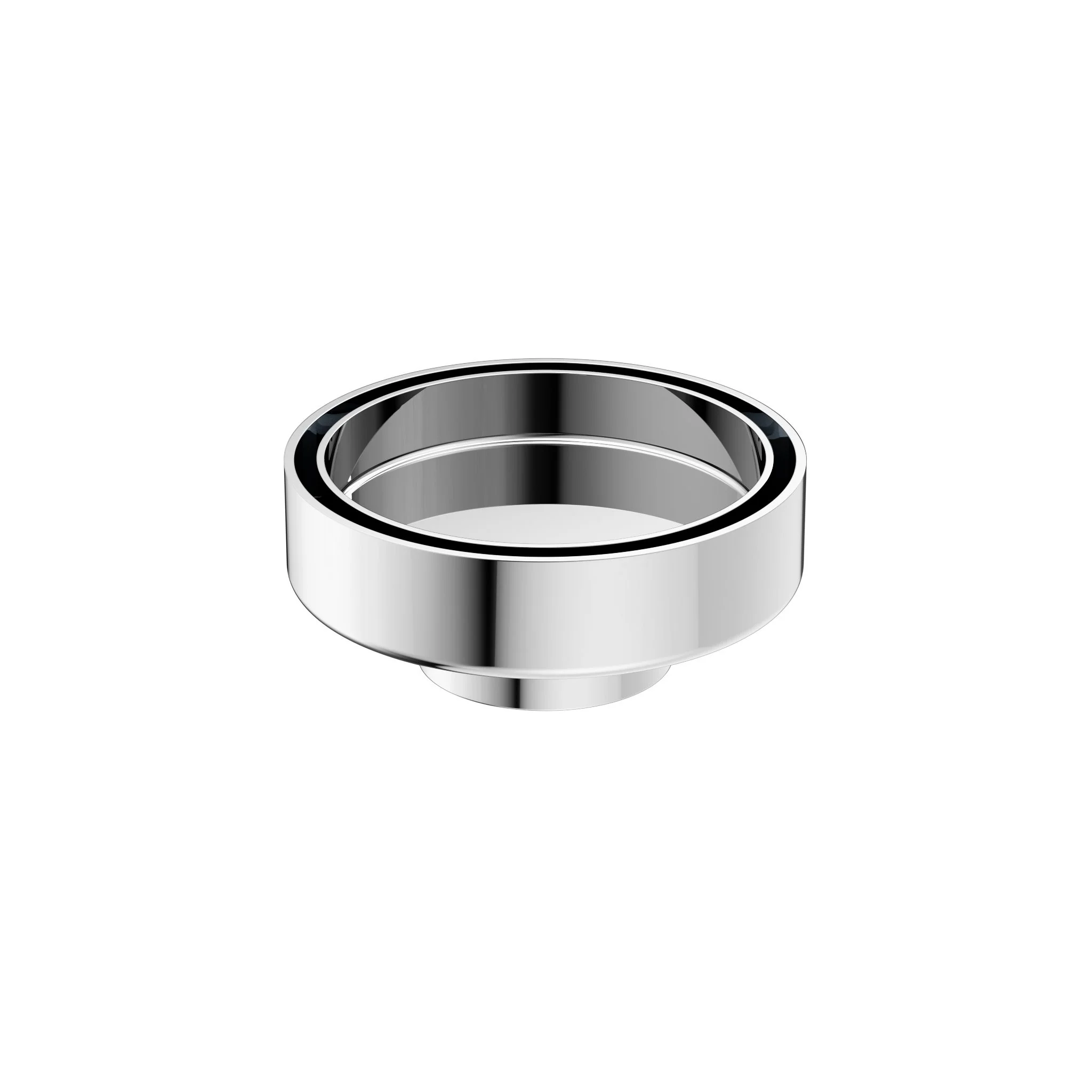 Nero 100mm Round Tile Insert Floor Waste 50mm Outlet - Chrome