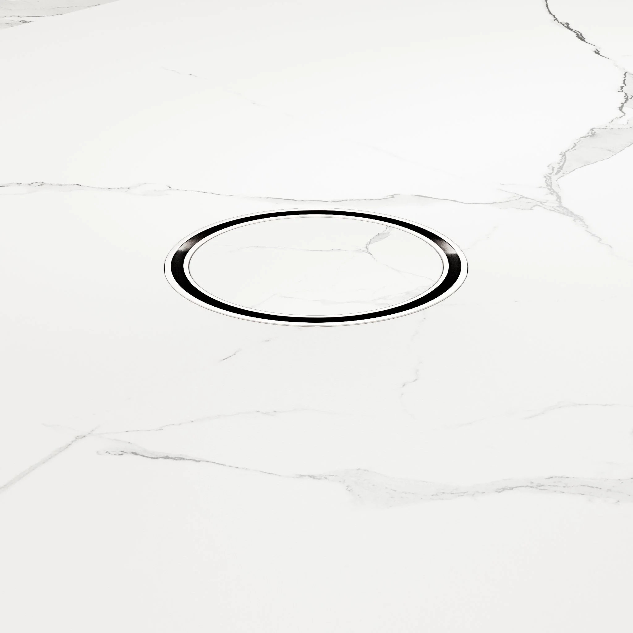 Nero 100mm Round Tile Insert Floor Waste 50mm Outlet - Chrome - Image 3