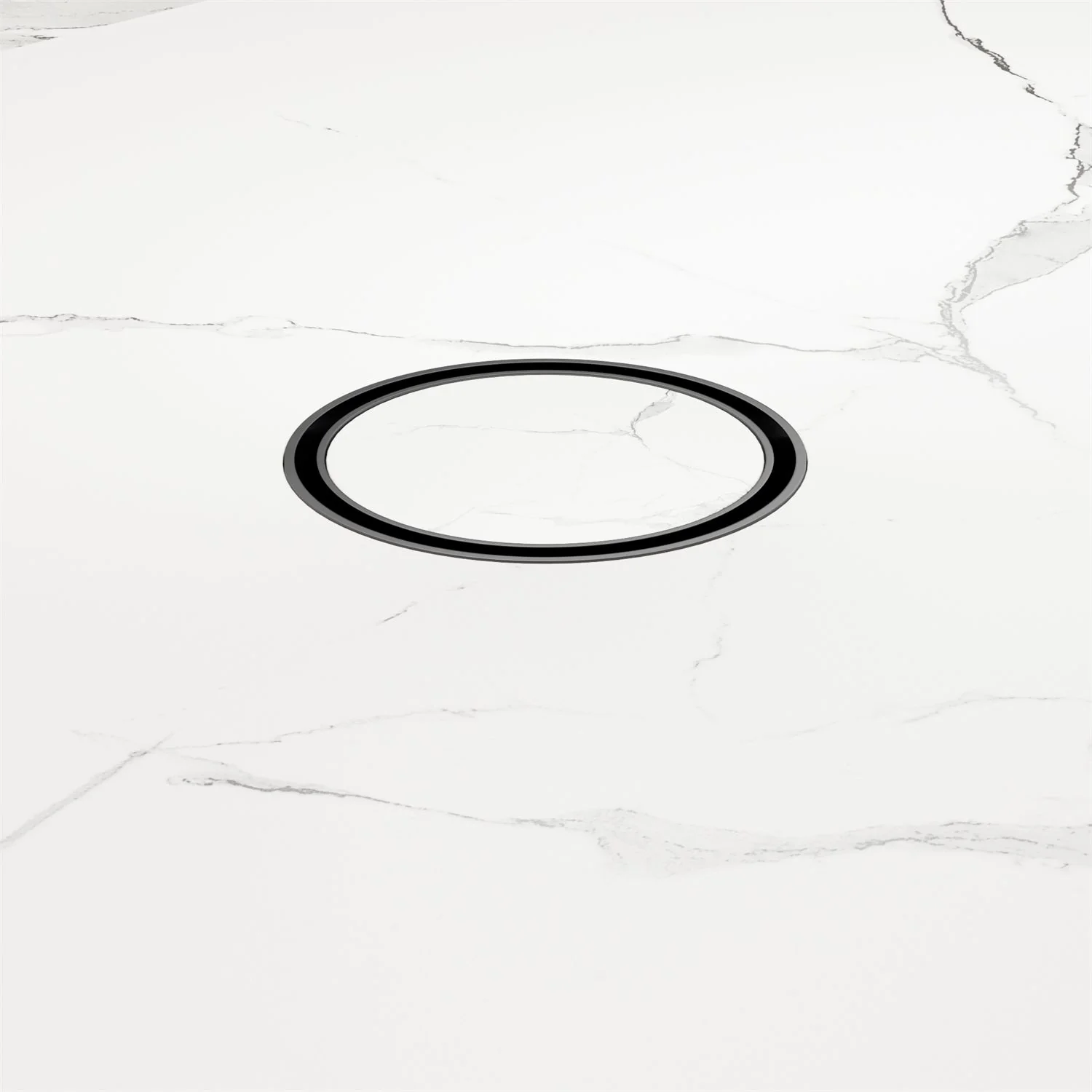 Nero 100mm Round Tile Insert Floor Waste 50mm Outlet - Gun Metal - Image 3