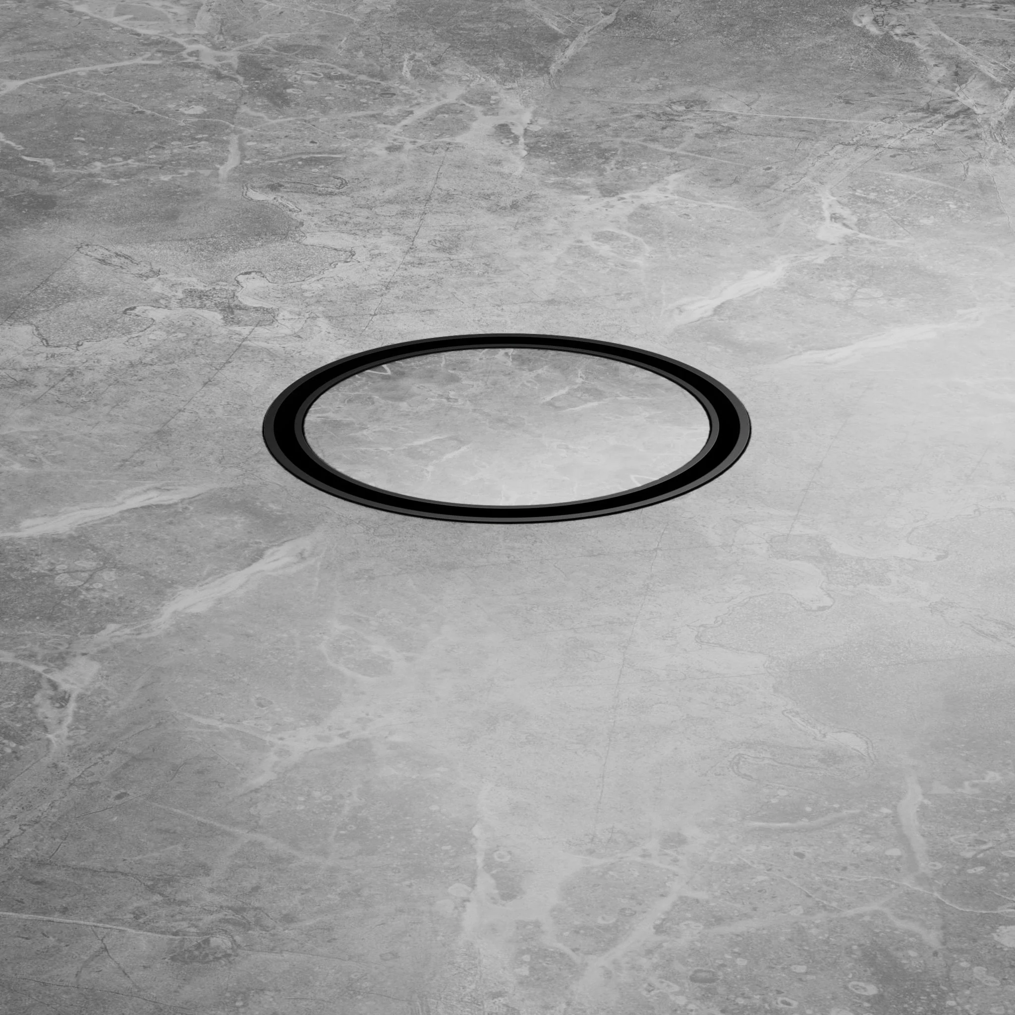 Nero 100mm Round Tile Insert Floor Waste 50mm Outlet - Black Matte - Image 4