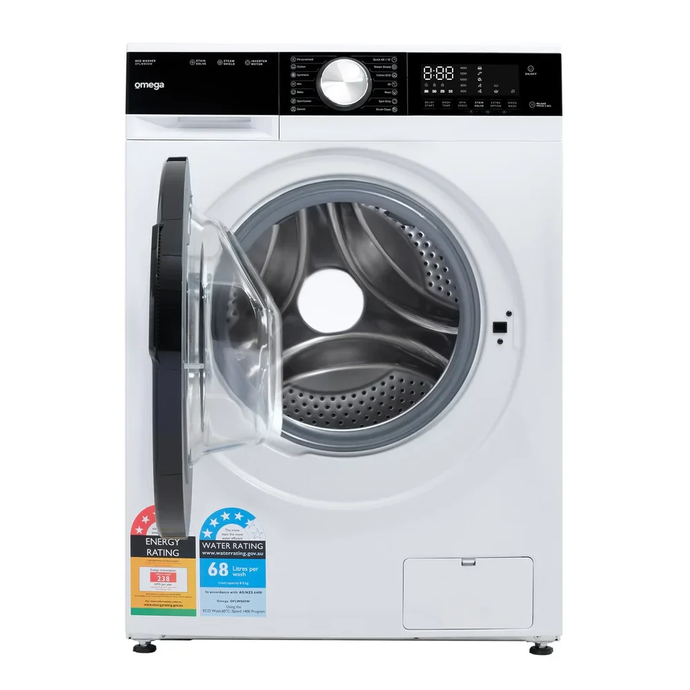 Omega 10kg Auto Dose Front Load Washing Machine - Image 4