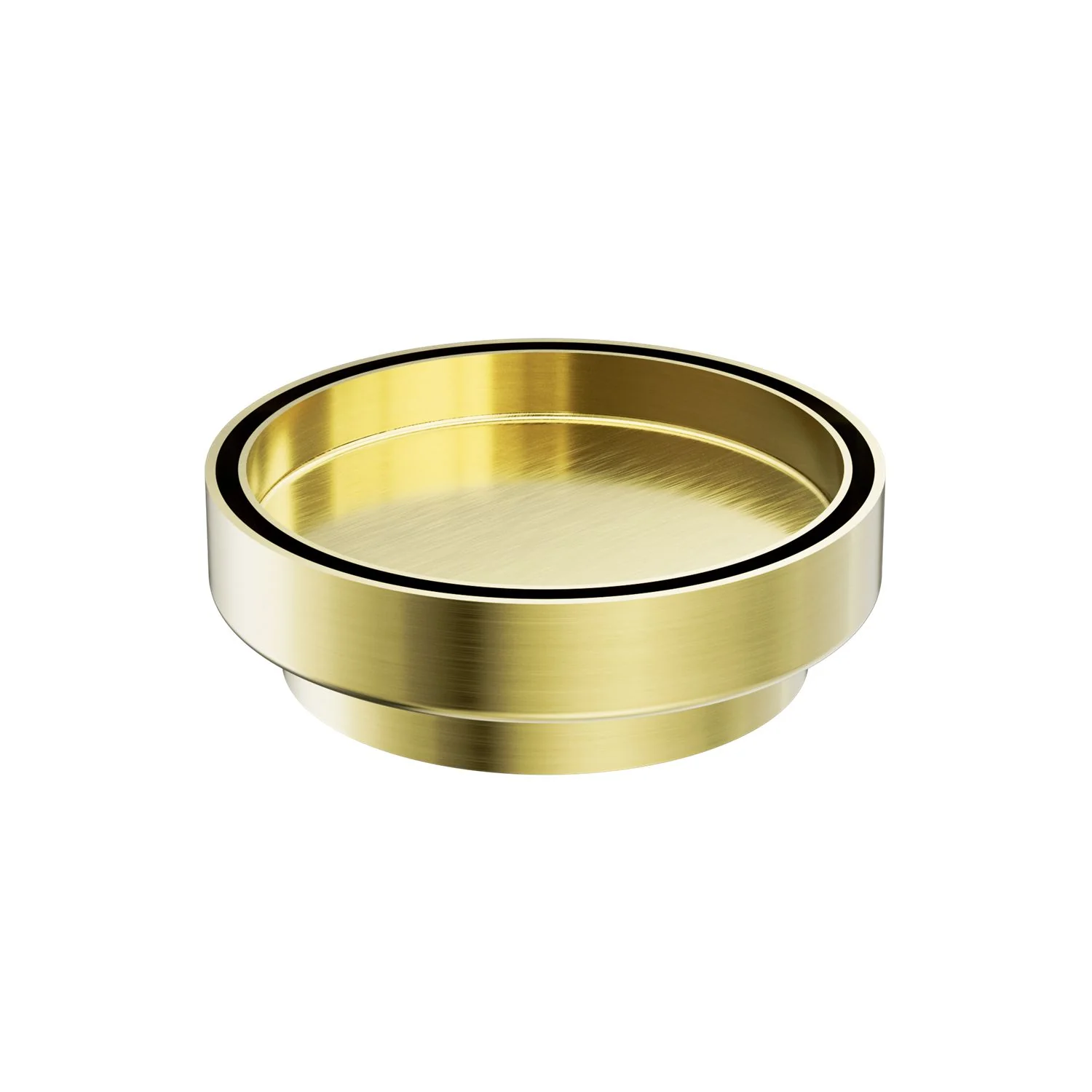 Nero 130mm Round Tile Insert Floor Waste 100mm Outlet - Brushed Gold