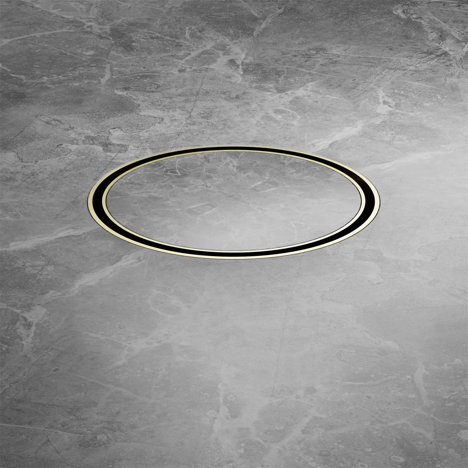 Nero 130mm Round Tile Insert Floor Waste 100mm Outlet - Brushed Gold - Image 4
