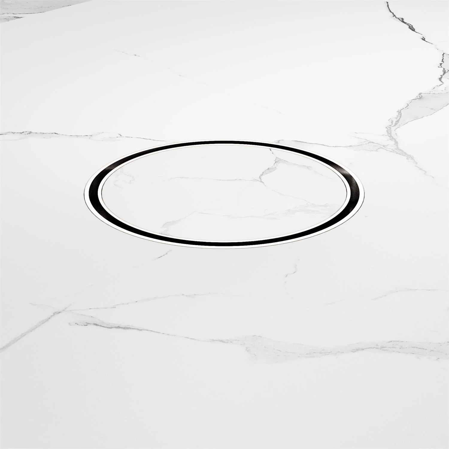 Nero 130mm Round Tile Insert Floor Waste 100mm Outlet - Chrome - Image 3