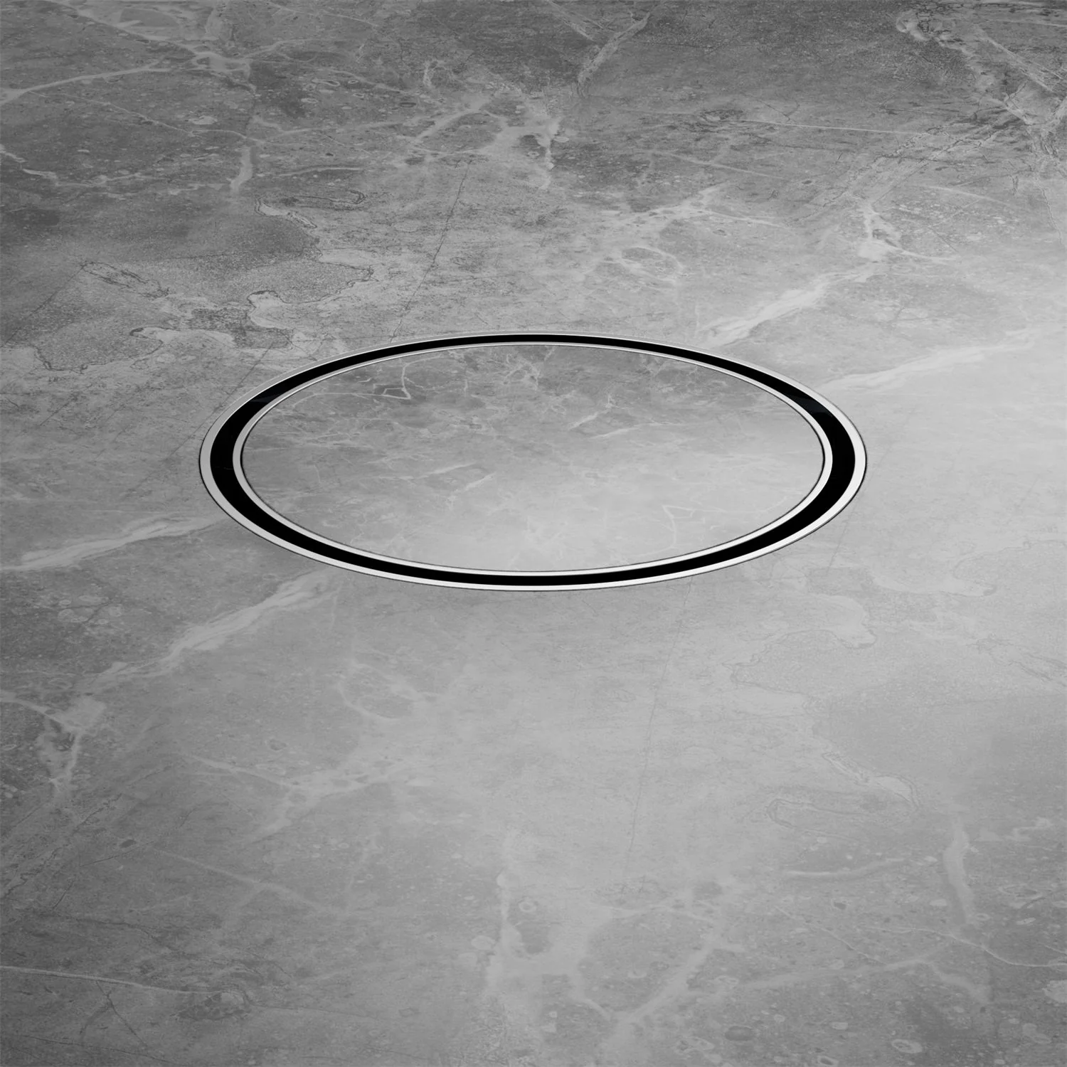 Nero 130mm Round Tile Insert Floor Waste 100mm Outlet - Chrome - Image 4