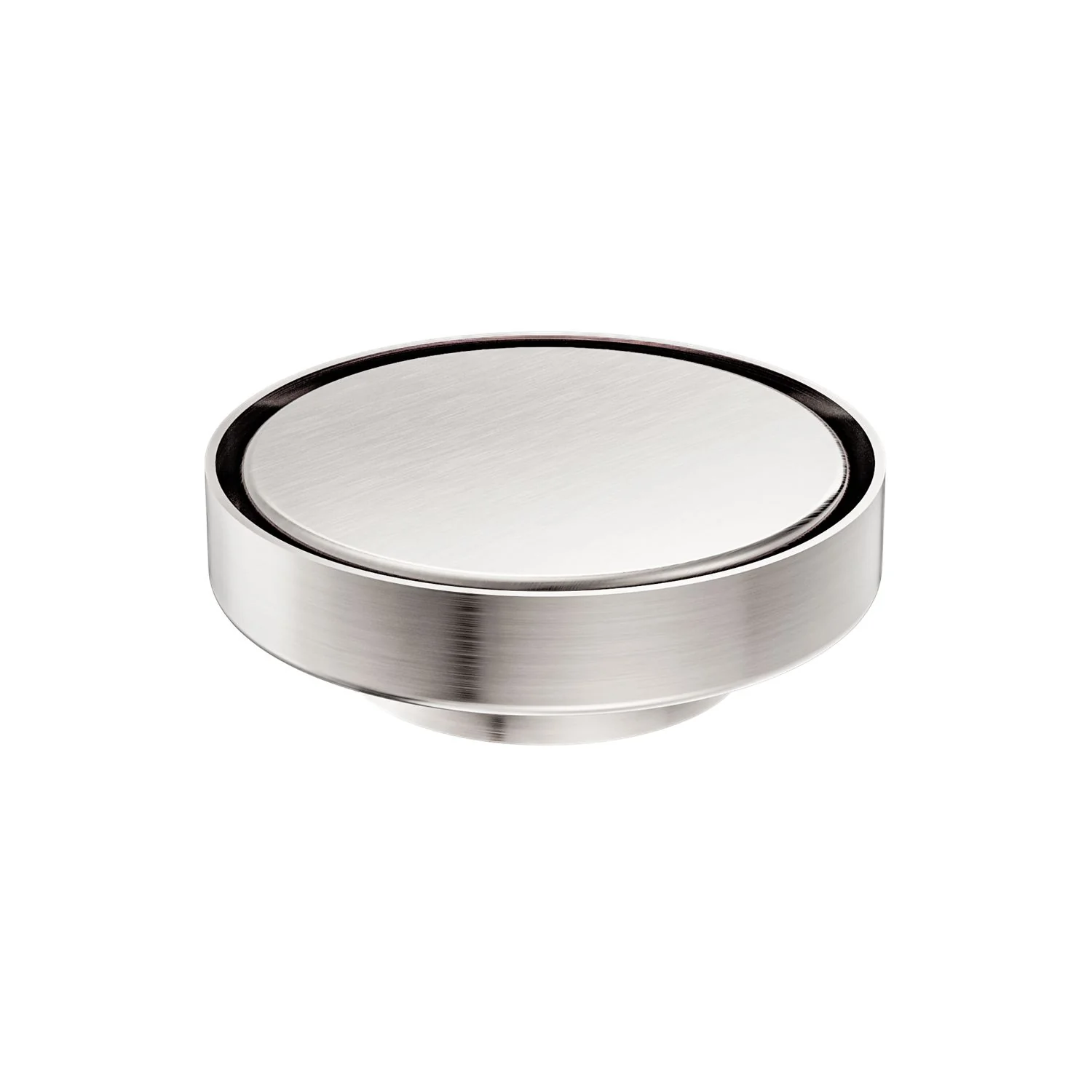Nero 130mm Round Tile Insert Floor Waste 80mm Outlet - Brushed Nickel