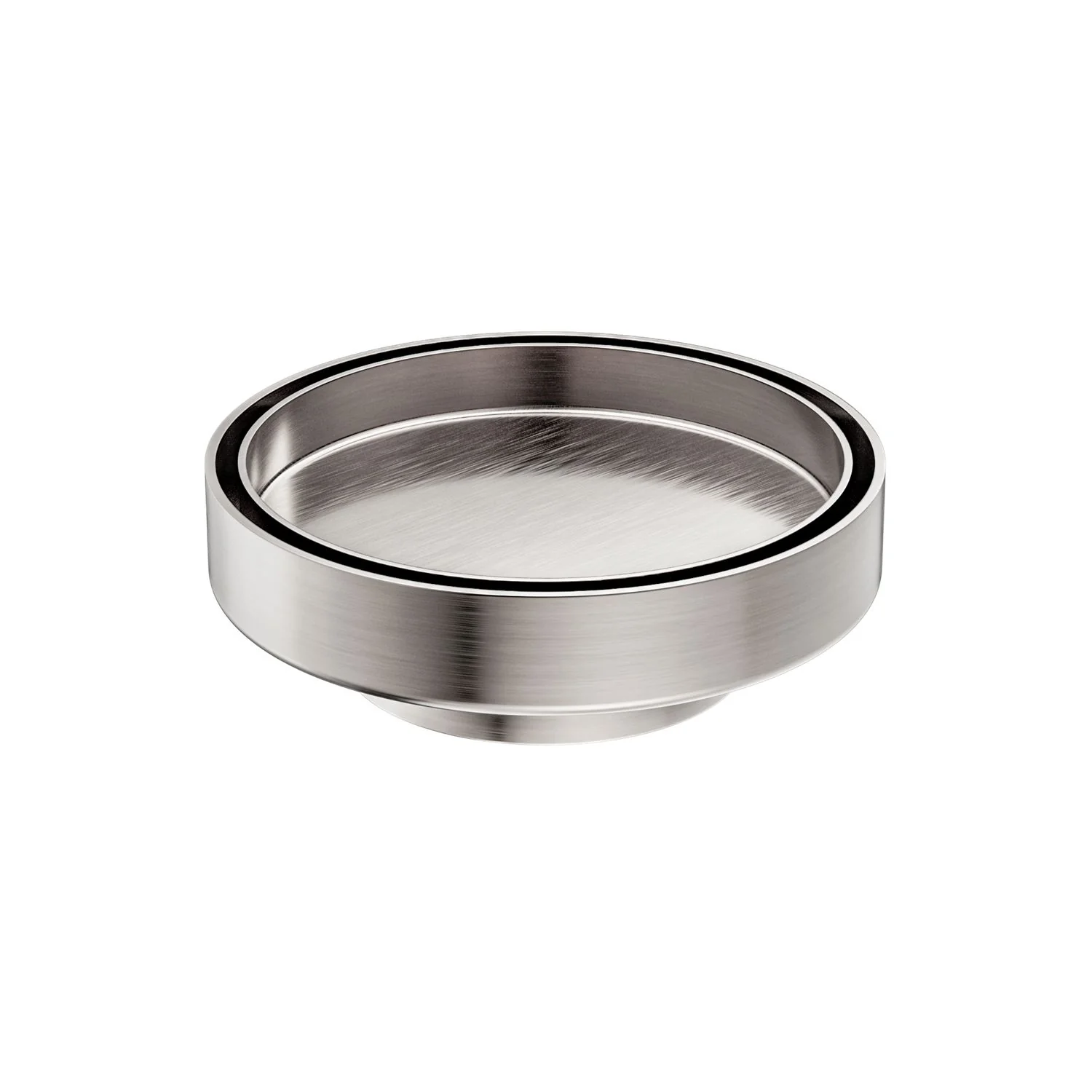 Nero 130mm Round Tile Insert Floor Waste 80mm Outlet - Brushed Nickel - Image 2