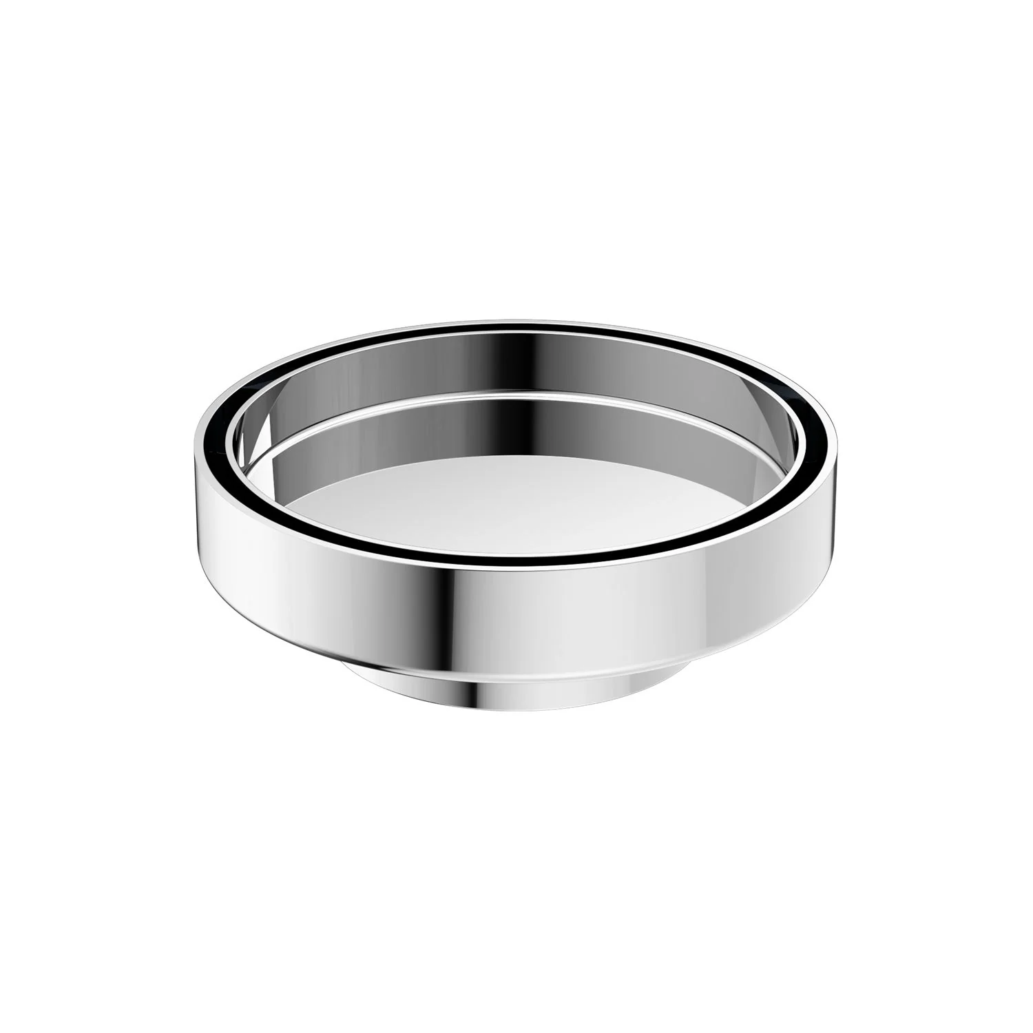 Nero 130mm Round Tile Insert Floor Waste 80mm Outlet - Chrome
