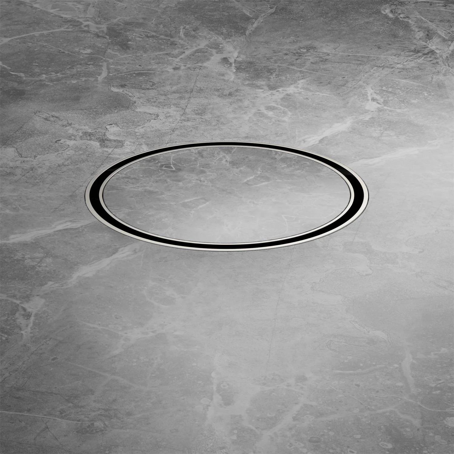 Nero 130mm Round Tile Insert Floor Waste 80mm Outlet - Chrome - Image 4