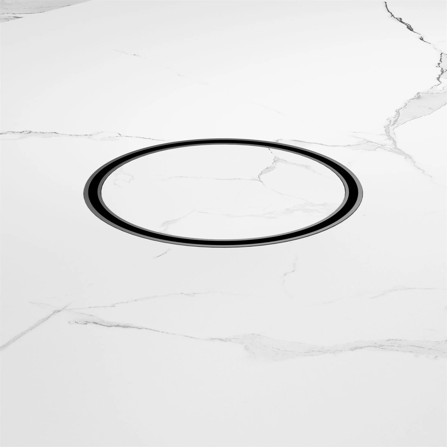 Nero 130mm Round Tile Insert Floor Waste 80mm Outlet - Gun Metal - Image 3