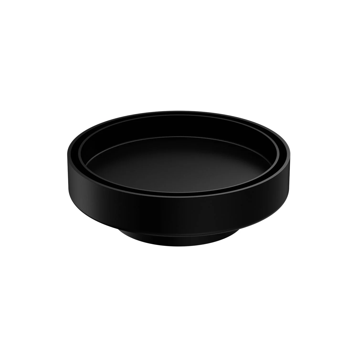 Nero 130mm Round Tile Insert Floor Waste 80mm Outlet - Black Matte