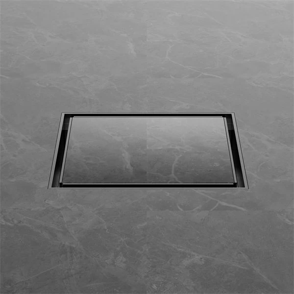 Nero 130mm Square Tile Insert Floor Waste 100mm Outlet - Gun Metal - Image 3
