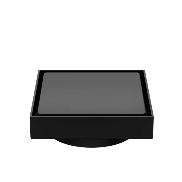 Nero 130mm Square Tile Insert Floor Waste 100mm Outlet - Black Matte