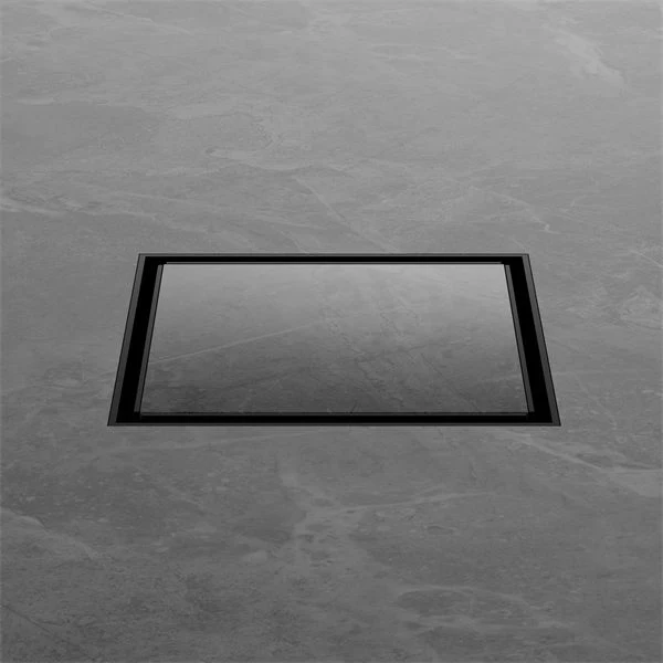 Nero 130mm Square Tile Insert Floor Waste 100mm Outlet - Black Matte - Image 3