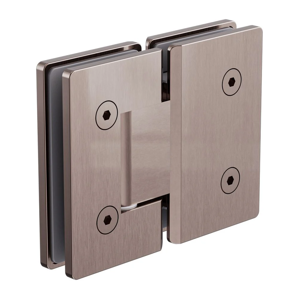 Nero 180 Degree Glass To Glass Shower Hinge 10mm Glass - Brushed Bronze