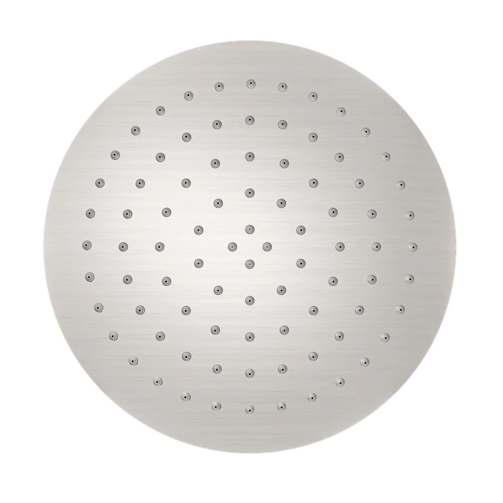 Nero 250mm Round Stainless Steel Shower Head - Brushed Nickel - Image 4