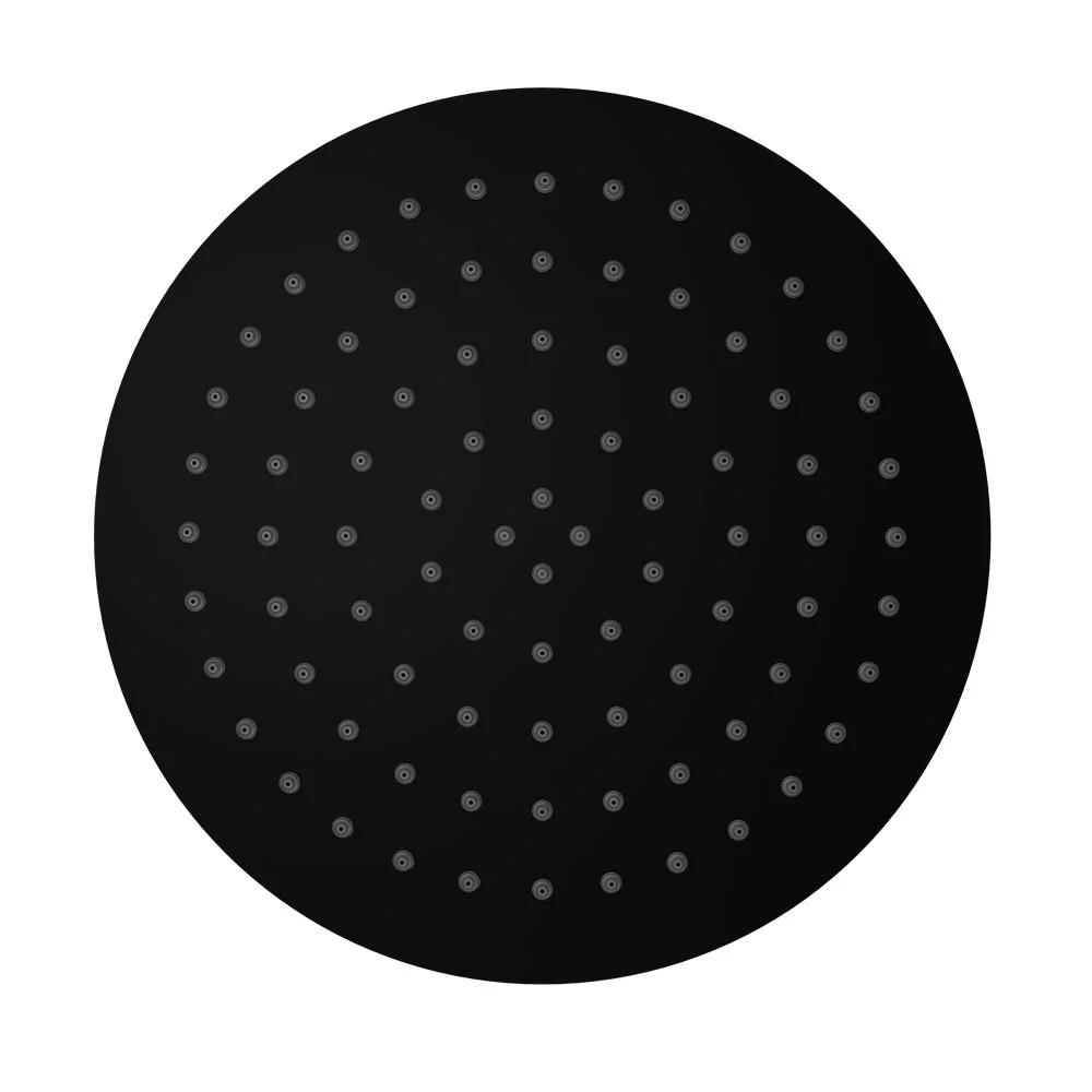 Nero 250mm Round Stainless Steel Shower Head - Black Matte - Image 4