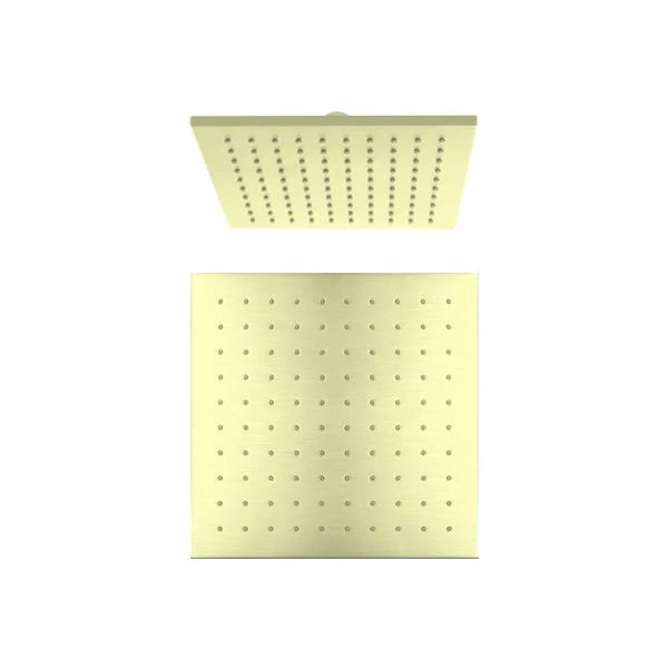 Nero 250mm Square Shower Head - Brushed Gold