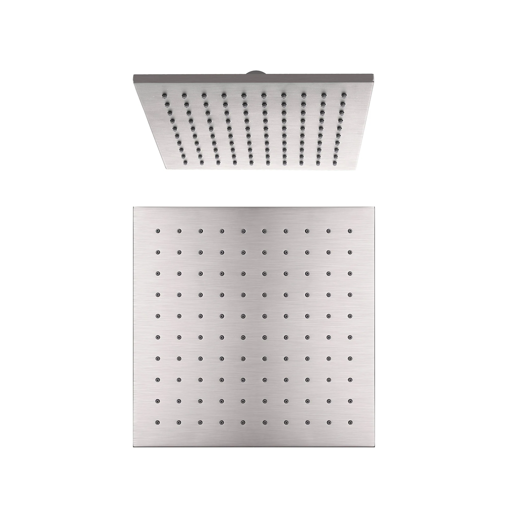 Nero 250mm Square Shower Head - Brushed Nickel