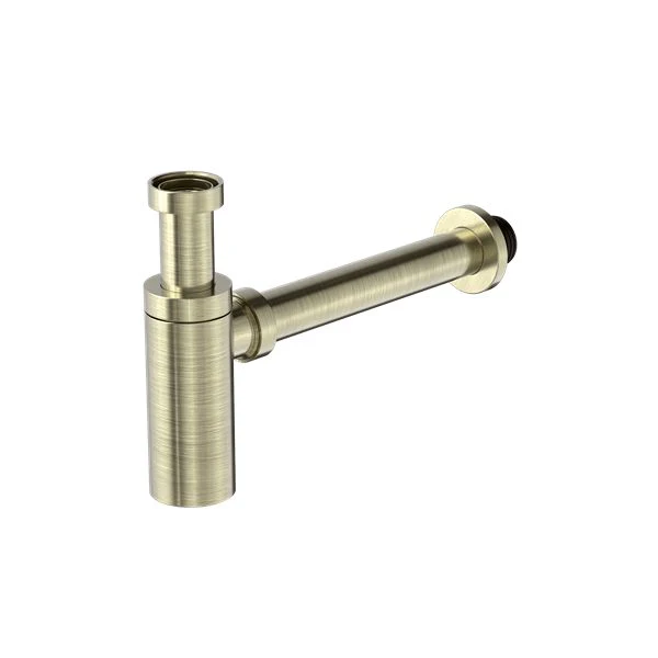 Nero 40mm Round Bottle Trap - Aged Brass