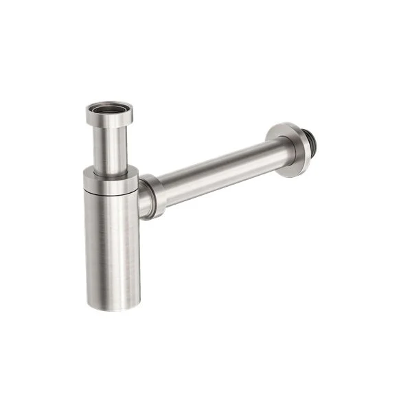 Nero 40mm Round Bottle Trap - Brushed Nickel