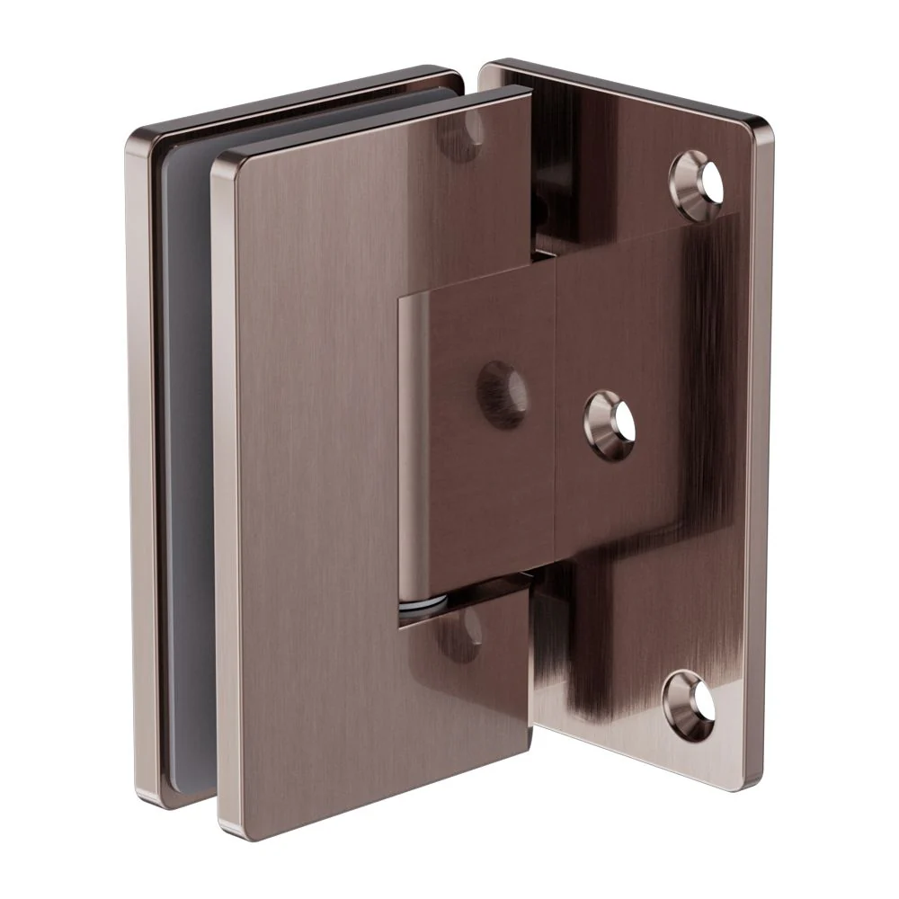 Nero 90 Degree Glass To Wall Shower Hinge 10mm Glass - Brushed Bronze
