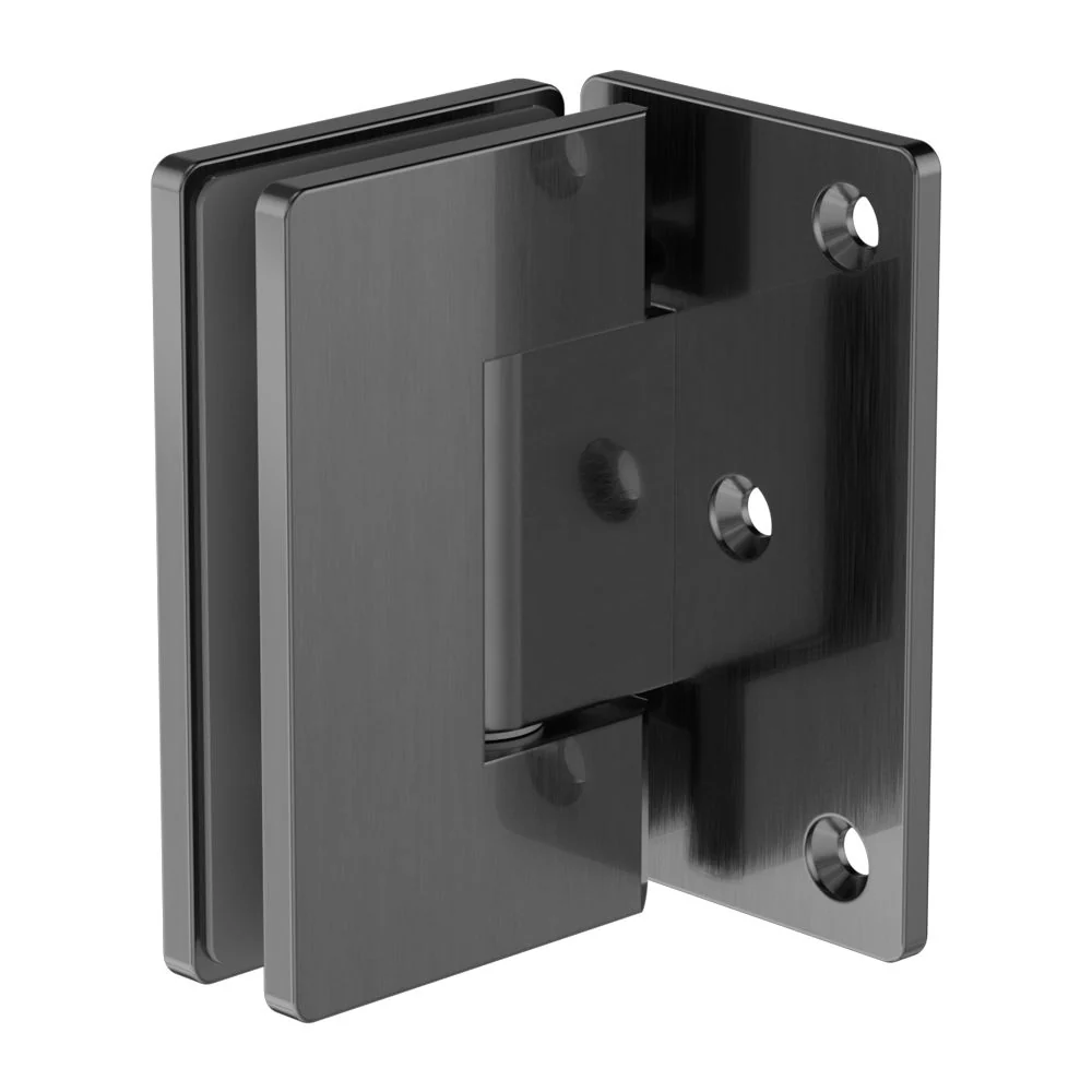Nero 90 Degree Glass To Wall Shower Hinge 10mm Glass - Gun Metal