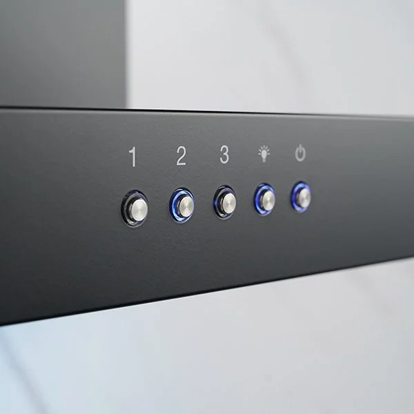 Omega 90cm Canopy Rangehood - Matte Black - Image 10