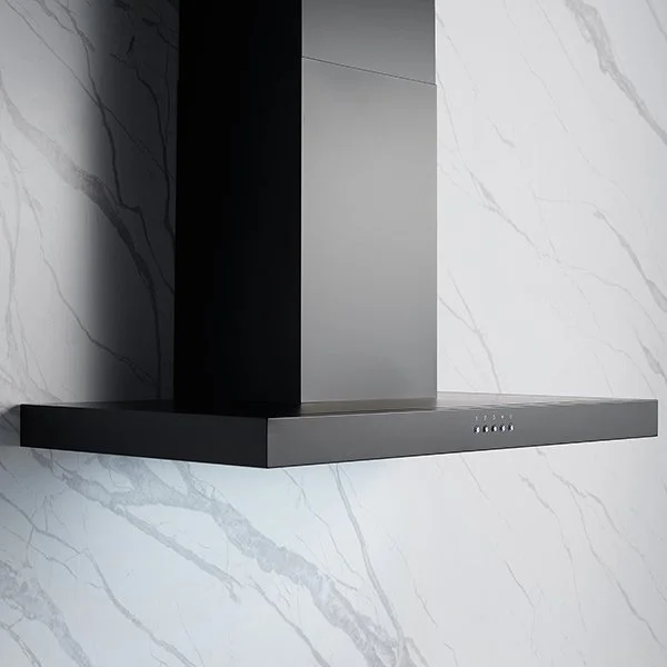 Omega 90cm Canopy Rangehood - Matte Black - Image 8