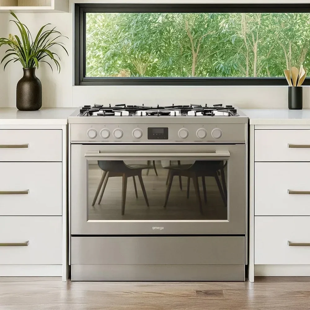 Omega 90cm Freestanding Dual Fuel Cooker - Image 3