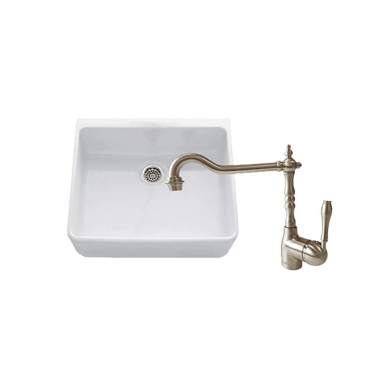 Abey Chambord Clotaire Small Single Bowl Sink & PALAIS Kitchen Mixer - Brushed Nickel