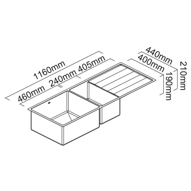 Abey Lugano 1 & 3/4 Bowl Sink - Image 2