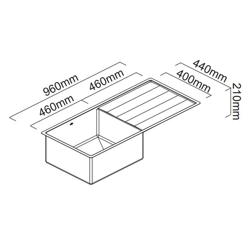 Abey Lugano Single Bowl Sink - Image 2