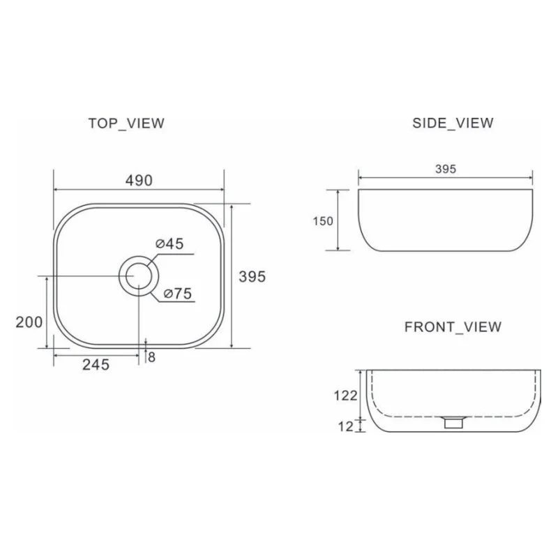 Abey Poco Countertop Basin - Image 2