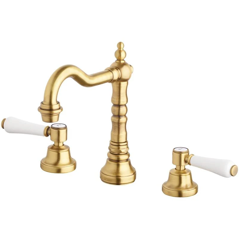 Abey Provincial 3 Piece Basin Set With Lever Handles - Bronze