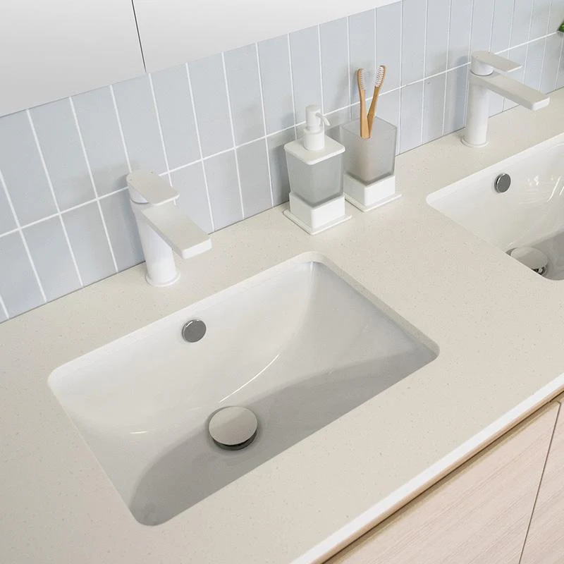 ADP Dish Undermount Ceramic Basin - White Gloss - Image 2