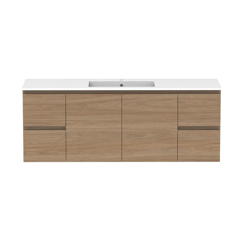 ADP Glacier Door & Drawer Twin Wall Hung Vanity & Moulded Top - Lite - Image 14