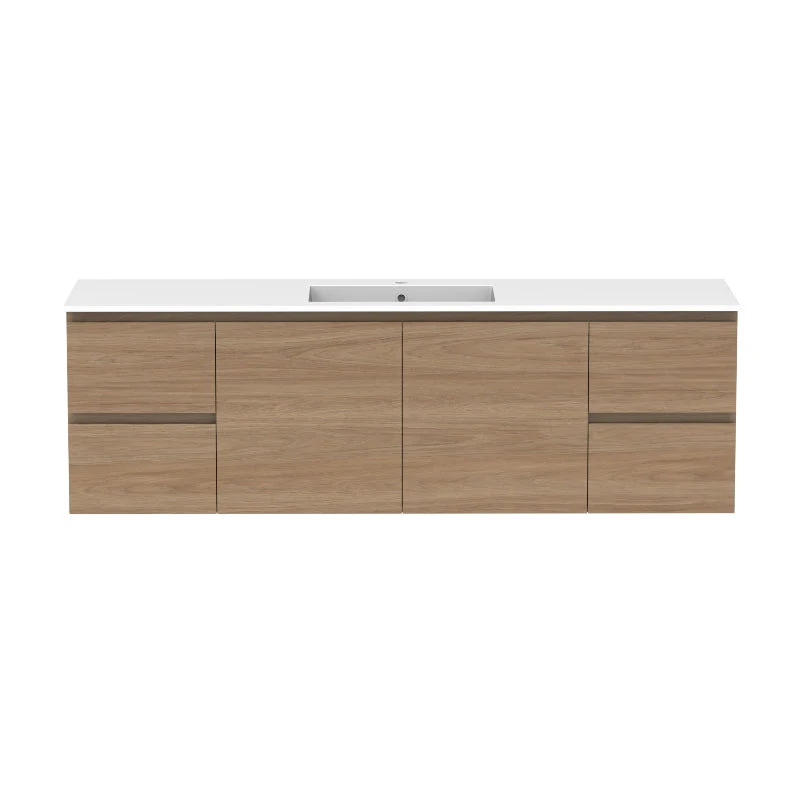 ADP Glacier Door & Drawer Twin Wall Hung Vanity & Moulded Top - Lite - Image 16