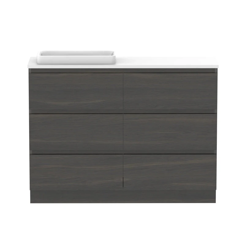 ADP Glacier Ensuite All-Drawer Trio Freestanding Vanity - Lite - Image 13
