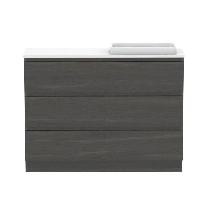 ADP Glacier Ensuite All-Drawer Trio Freestanding Vanity - Lite - Image 14