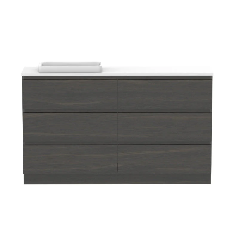 ADP Glacier Ensuite All-Drawer Trio Freestanding Vanity - Lite - Image 17