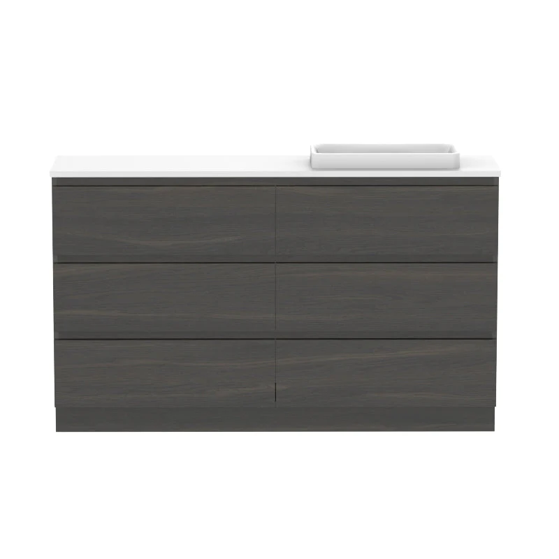 ADP Glacier Ensuite All-Drawer Trio Freestanding Vanity - Lite - Image 18