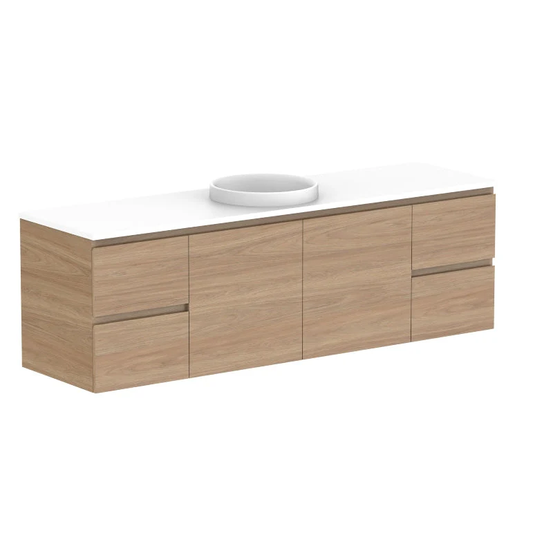 ADP Glacier Door & Drawer Twin Wall Hung Vanity - Lite - Image 28