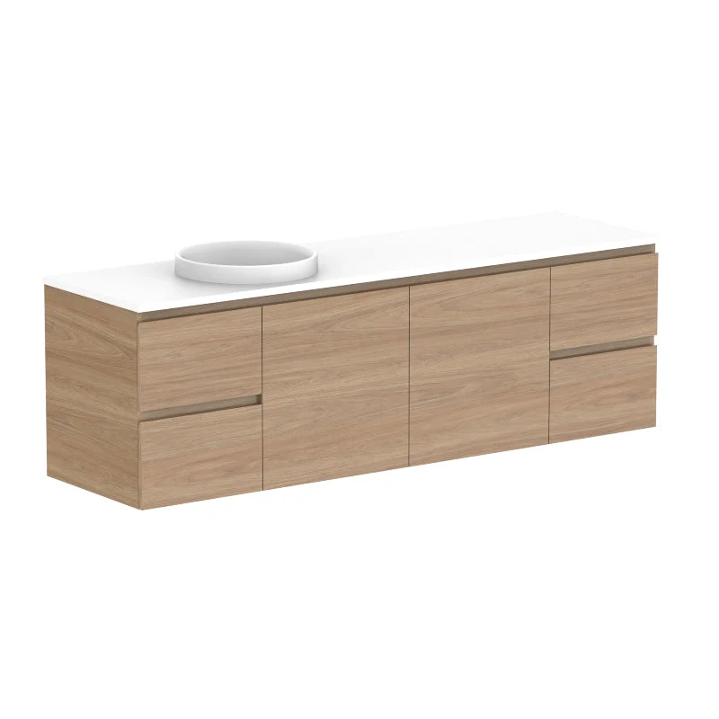 ADP Glacier Door & Drawer Twin Wall Hung Vanity - Lite - Image 30