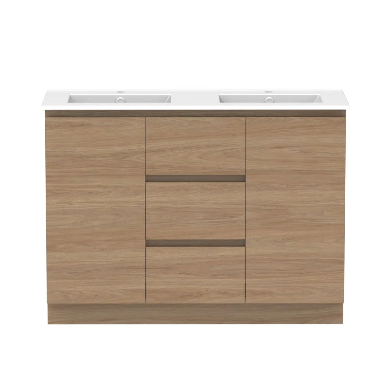 ADP Glacier Door & Drawer Trio Freestanding Vanity & Moulded Top - Lite - Image 11