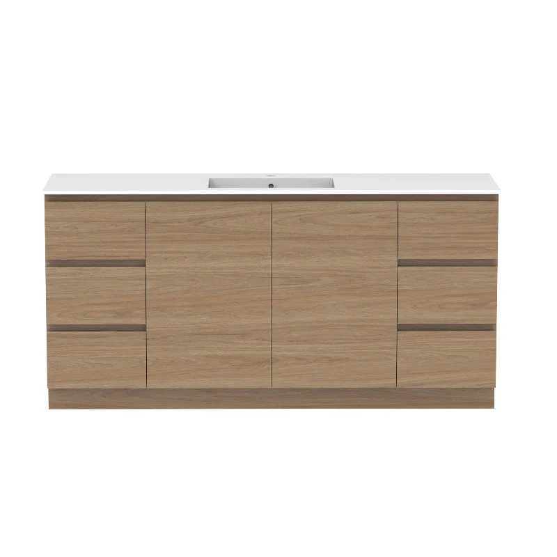 ADP Glacier Door & Drawer Trio Freestanding Vanity & Moulded Top - Lite - Image 14
