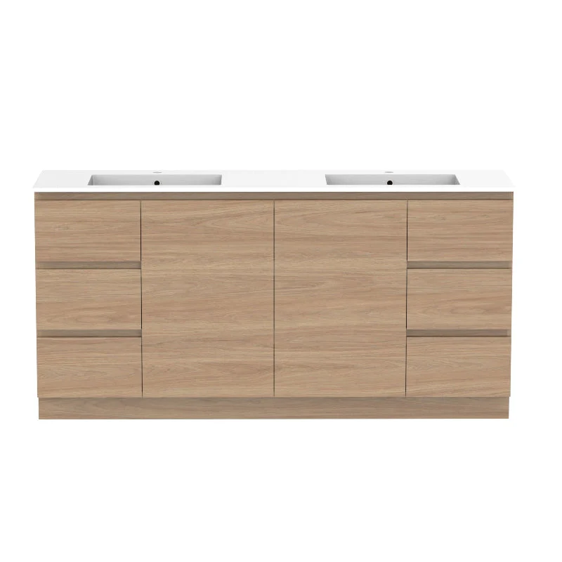ADP Glacier Door & Drawer Trio Freestanding Vanity & Moulded Top - Lite - Image 15