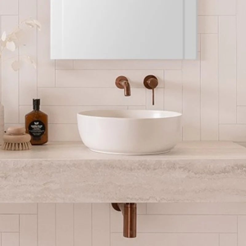 ADP Glam 390mm Round Above Counter Basin - Matte Pearl - Image 2