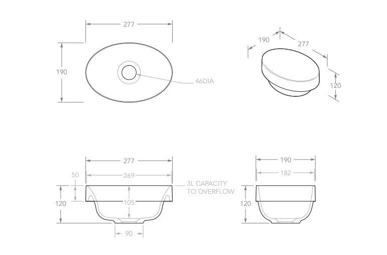ADP Joy Semi Inset Solid Surface Basin - Image 3
