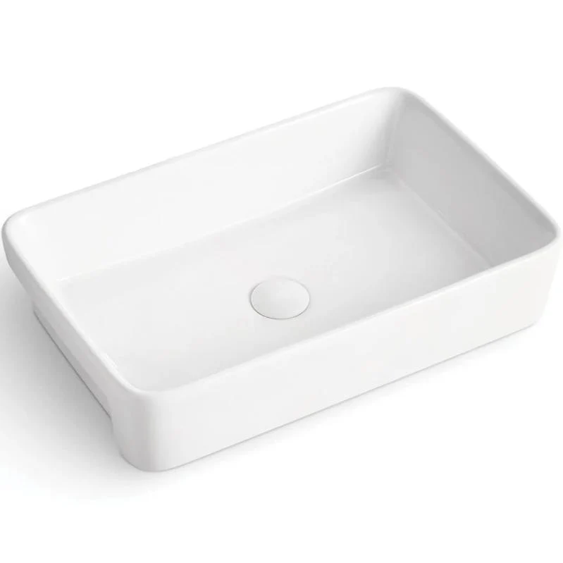 ADP Lino Semi-Recessed Ceramic Basin - White Gloss - Image 2